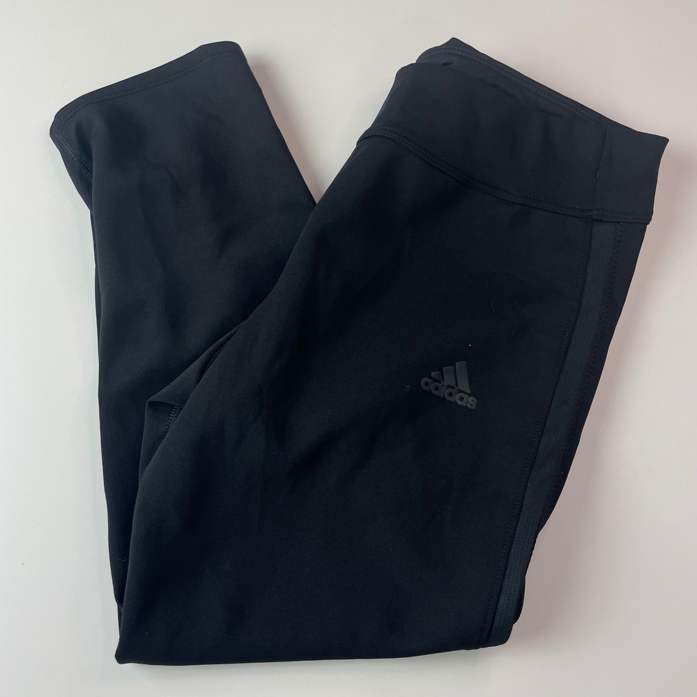 Adidas Running ClimaCool Black Cropped Leggings CF6222 Womens Small - Picture 5 of 13